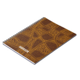 Personalisiert-braun-Beige-Abstraktes Muster Notizblock