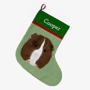 Personalisiert-braune, weiße und schwarze Guinea Großer Weihnachtsstrumpf