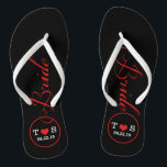 Personalisiert Bridal (rot) Flip Flops<br><div class="desc">Spaß,  maßgeschneiderte Hochzeitskippen</div>