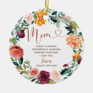 Personalisiert Bridal Trauzeuge Bridesmaid Keramik Keramik Ornament