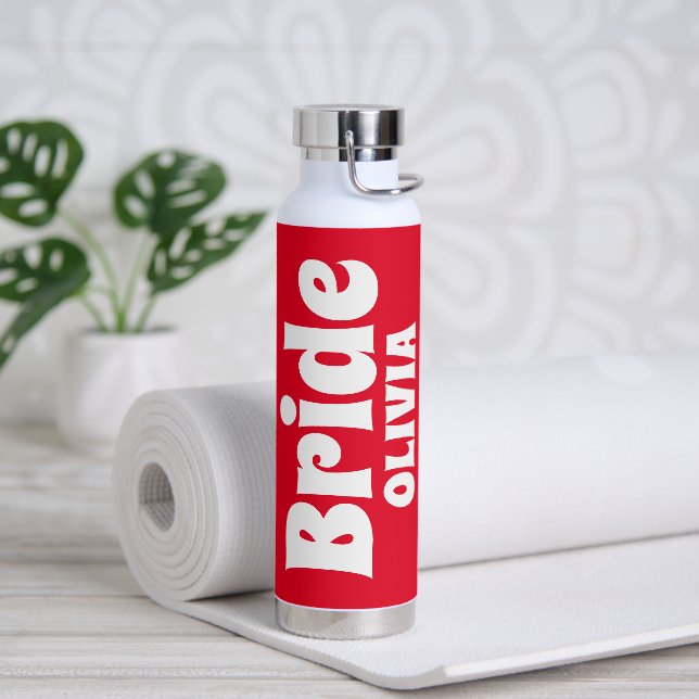 Personalisiert Bride Bachelorette Trinkflasche (Yoga)