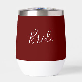 Personalisiert Bride Burgundy Script Simple Weddin
