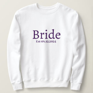 Personalisiert Bride Stilvoll Modernes Minimales M Sweatshirt