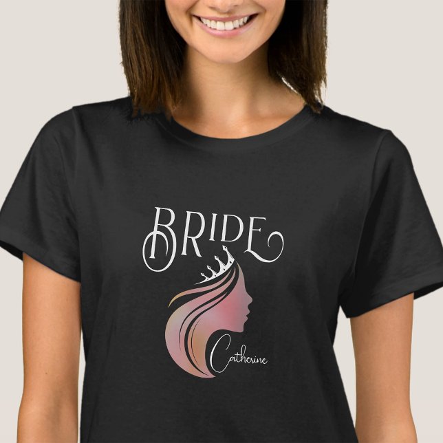 Personalisiert Bride Team Bachelorette Hen Party T-Shirt (Von Creator hochgeladen)