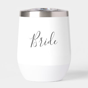 Personalisiert Bride White Script Einfache Hochzei