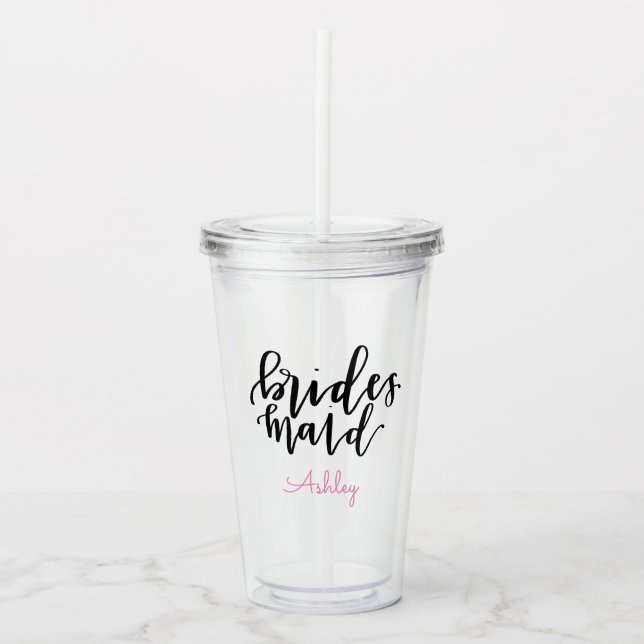 Personalisiert Bridesmaid Acrylic Tumbler Acryltrinkbecher