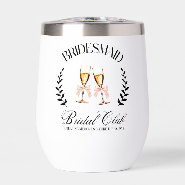 Personalisiert Bridesmaid Coquette (Vorderseite)