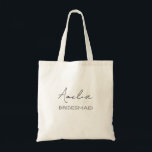Personalisiert Bridesmaid Tote Bag Tragetasche<br><div class="desc">Erstellen Sie eine personalisierte Tasche für alle besonderen Menschen in Ihrer Hochzeit. Der Name und der Titel können an Ihre Bedürfnisse/Ihren Wortlaut angepasst werden.</div>