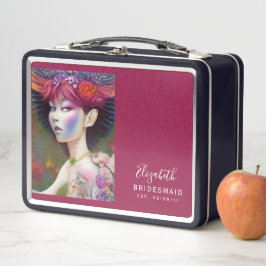 Personalisiert Bridesmaid Vorschlag Box Witchy Metall Brotdose