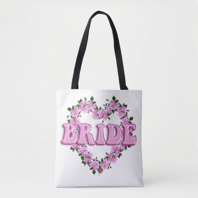 Personalisiert Bridge Pink Roses Herz (Vorderseite)