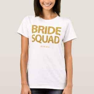 Personalisiert Bridge Squad Golden Sequins T-Shirt