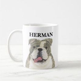 Personalisiert Brindle English Bulldog Kaffeetasse