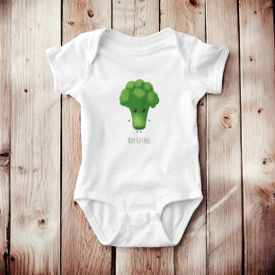 Personalisiert Broccoli Name Niedlich Baby Outfit Strampler