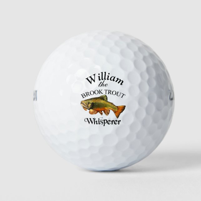 Personalisiert Brook Foreut Whisperer Fisherman Golfball (Vorderseite)