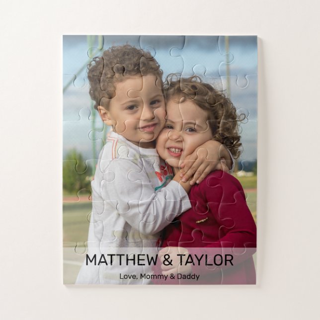 Personalisiert Brother Sister Foto Gift Puzzle (Vertikal)