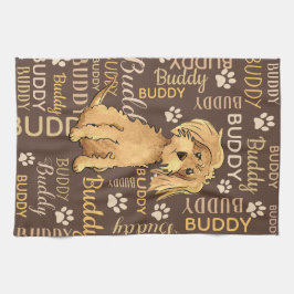 Personalisiert Brown Dog Geschirrtuch