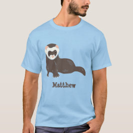 Personalisiert Brown Ferret Graphic T-Shirt
