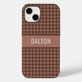 Personalisiert Brown Kariert Phone Case