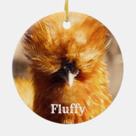 Personalisiert Brown Silkie Pet Chicken Hen Keramik Ornament