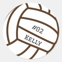 Personalisiert Brown Volleyball Stickers