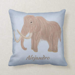 Personalisiert Brown Wooly Mammoth Illustration Kissen