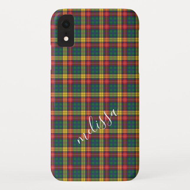 Personalisiert Buchanan Tartan Muster-Muster Case-Mate iPhone Hülle (Rückseite)