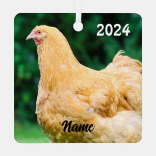 Personalisiert Buff Orpington Hen - Hähnchen für H Ornament Aus Metall