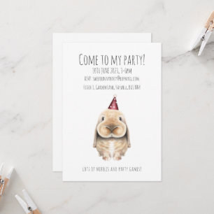 Personalisiert Bunny Party Einladung