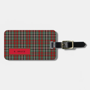 Personalisiert Burce Kinnaird Tartan Mens Gepäck Gepäckanhänger