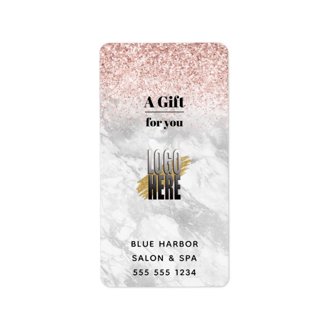 Personalisiert-Business-Logo-Sanitizer Adressaufkleber (Vorne)