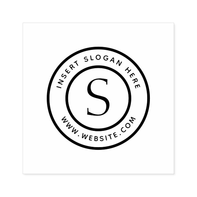 Personalisiert-Business-Monogramm Gummistempel (Prägung)