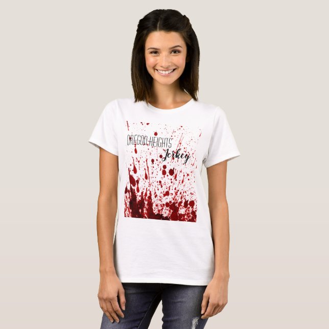 Personalisiert Business T - Shirt Blood Spritzer V (Vorne ganz)