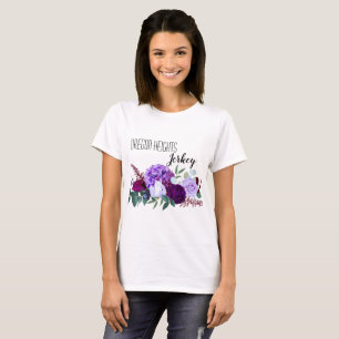 Personalisiert Business T - Shirt Lavender Hibiske