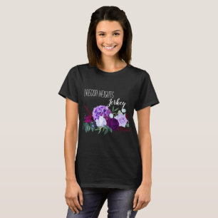 Personalisiert Business T - Shirt Lavender Hibiske