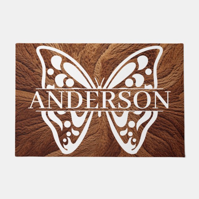 Personalisiert Butterfly Doormat Fußmatte (Vorderseite)