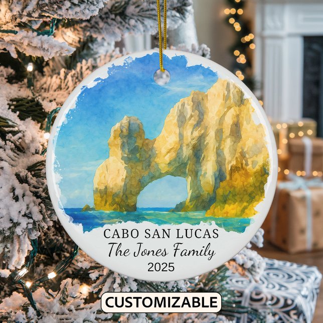 Personalisiert Cabo San Lucas Ornament, Mexiko Keramik Ornament (Von Creator hochgeladen)