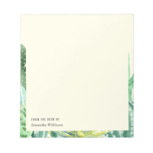 Personalisiert Cacti Pflanze Chic Greenery Waterco Notizblock