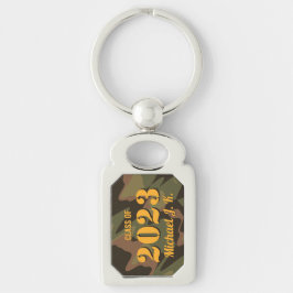 Personalisiert Camouflage Woodland Green Graduate Schlüsselanhänger