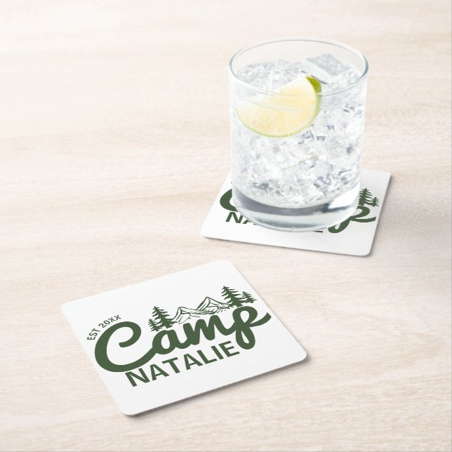 Personalisiert Camp Junggeselinnen-Abschied Brides Rechteckiger Pappuntersetzer (Vor Ort)