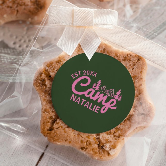 Personalisiert Camp Junggeselinnen-Abschied Brides Runder Aufkleber (Von Creator hochgeladen)