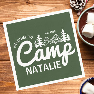 Personalisiert Camp Junggeselinnen-Abschied Brides Serviette