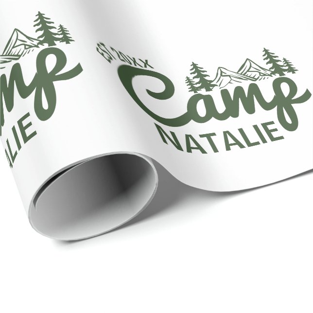 Personalisiert Camp-Junggeselinnen-Abschied Geschenkpapier (Rolleneckpunkt)