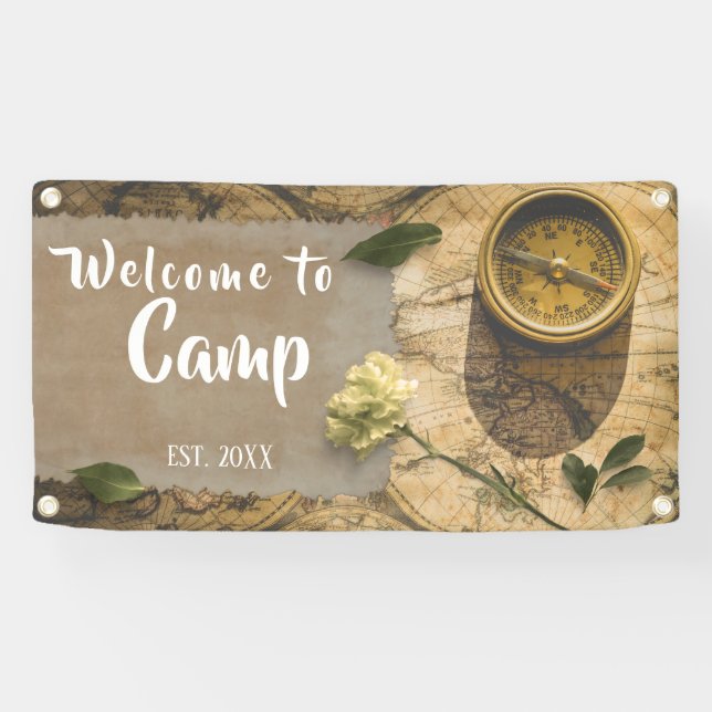 Personalisiert Camp Willkommensbanner Banner (Horizontal)