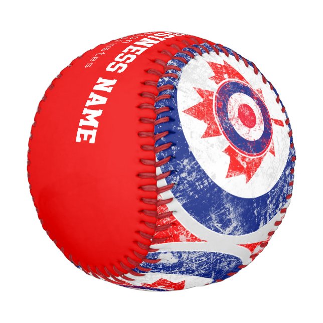 Personalisiert Canadian Grunge Mod Baseball (Schrägansicht)