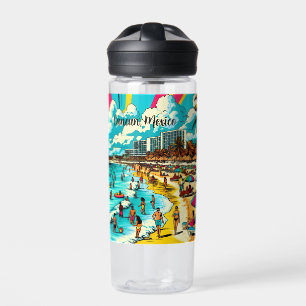Personalisiert Cancun, Mexiko mit Pop Art Vibe Trinkflasche