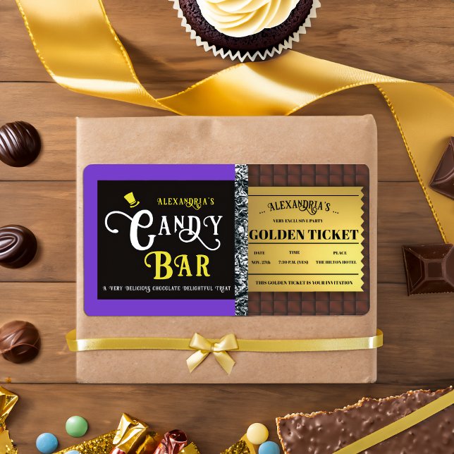 Personalisiert Candy Bar Golden Ticket (Von Creator hochgeladen)