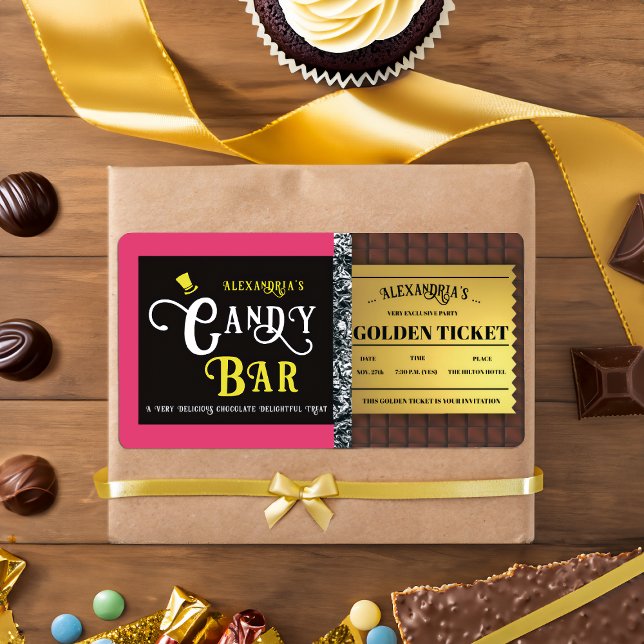 Personalisiert Candy Bar Golden Ticket (Von Creator hochgeladen)