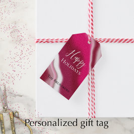 Personalisiert Candy Cane Einzigartiges Rotes Glüc Geschenkanhänger