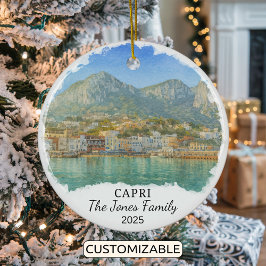 Personalisiert Capri-Ornament, Italien Keramik Ornament