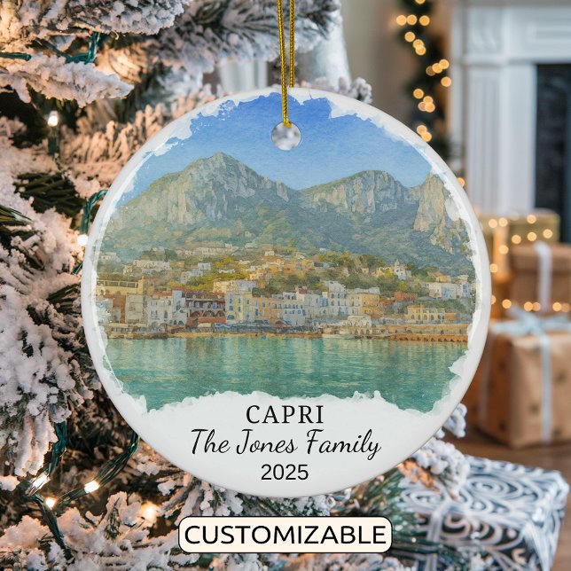Personalisiert Capri-Ornament, Italien Keramik Ornament (Von Creator hochgeladen)